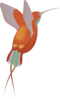 Red And Orange Hummingbird Clip Art
